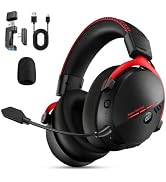 Motast 2.4GHz Wireless Gaming Headset for PC PS5 PS4 Switch,100Hrs, BT6.0 | 7.1 Surround Sound Ga...