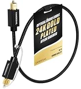 VANDESAIL Digital Optical Audio Cable 1FT/0.3M Nylon Braided Fiber Optical Cable for Soundbar,TOS...