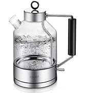 Electric Kettle, ASCOT Electric Tea Kettle 1.6L Glass Electric Kettle, Stainless Steel, BPA-Free,...