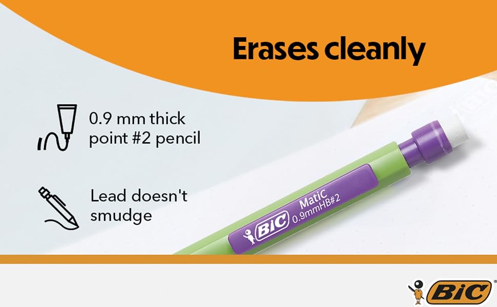 Erases cleanly.