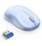 TECKNET Wireless Mouse for Laptop, 2.4G Silent Computer Mouse Quiet Click with 5 DPI Levels,Conto...