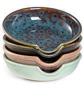 HOKELER Spoon Rests for Stove Top, Ceramic Spoon Holder for Kitchen Counter, Heat-Resistant Cooki...