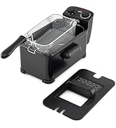 ARLIME 1700W Deep Fryer with Basket, 3L Countertop Frying Pot with Basket, Adjustable Temperature...