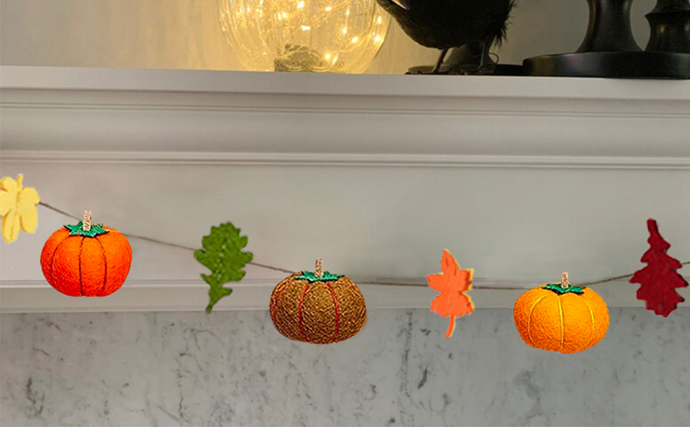 Felt Pumpkin Garland 2