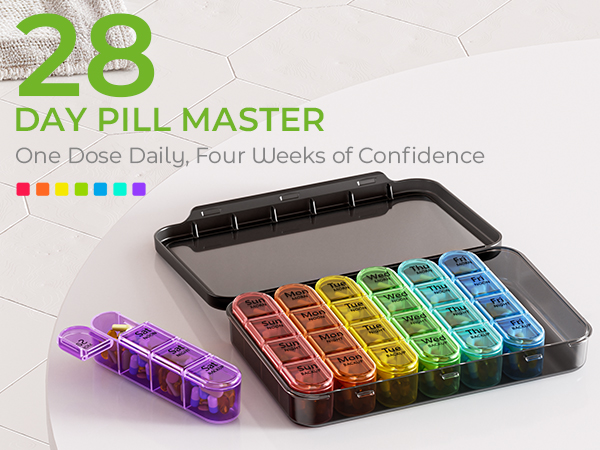 daily pill box daily medication pill organizer large pill box organizer 7 day day and night pill