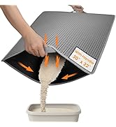 Conlun Cat litter Mat 30"x22", Large Honeycomb Double Layer Waterproof Trapping Waste for Kitty L...
