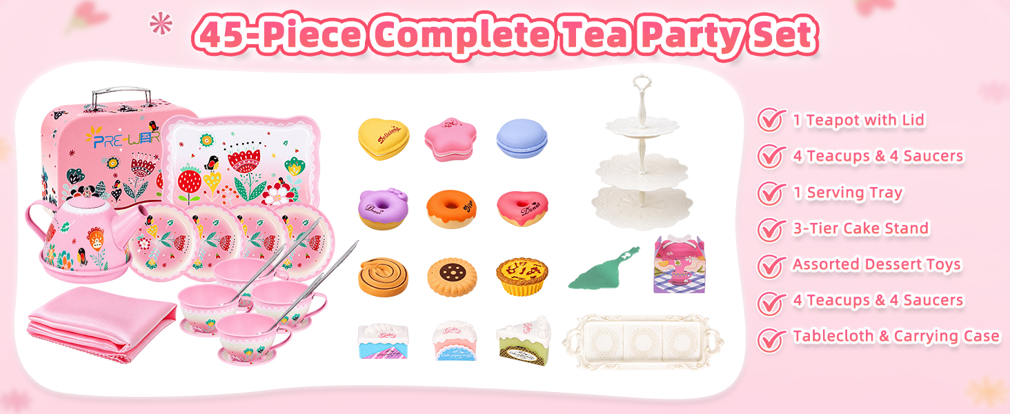 What do you get from this tin teapot set?