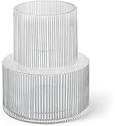 Bfttlity Clear Glass Vase Glass Vases for Flowers Clear Vase for Living Room Dining Table Entrywa...