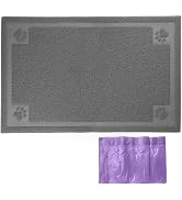 PetLike Cat Litter Mat, Thick Litter Trapping Mat, Durable Litter Box Mat Waterproof, Indoor Mat ...