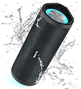 HEYSONG Portable Bluetooth Speaker, Waterproof Wireless Outdoor Speakers with LED Light, Enhanced...