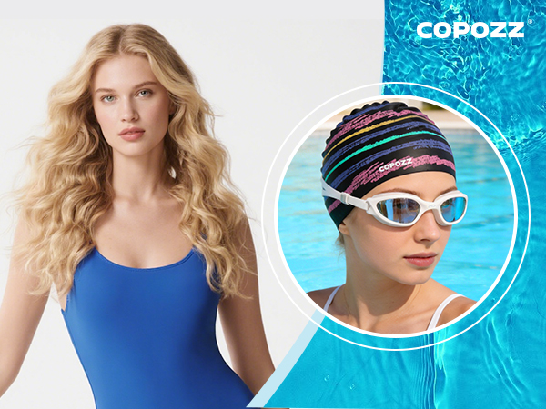 Swim cap for long hair