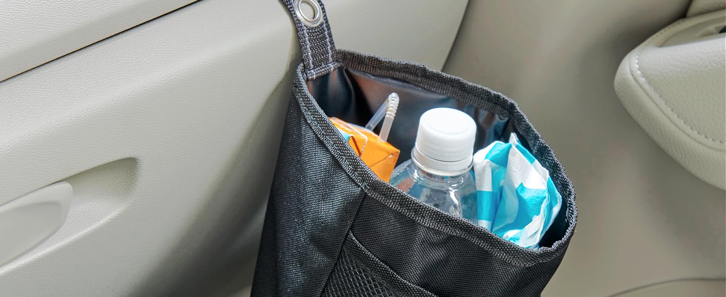 TrimTrash hanging from a glove box