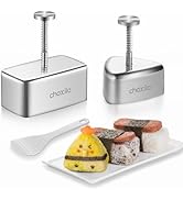 Choxila 3 Pack Onigiri Mold Stainless Steel, Musubi Mold Rice Mold Kit, Maker Press, Classic Tria...