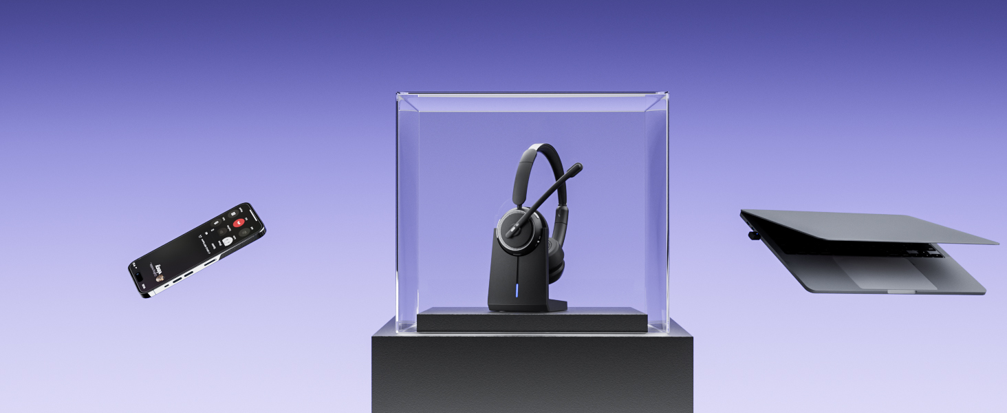 wireless headset with mic for work