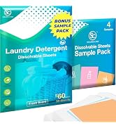 Soluble Care: Laundry Detergent Sheets + Bonus Free Sample Pack with Toilet, Floor & Hand Soap Cl...