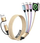 Camping Essentials 4 in 2 Multi Charging Cable for Apple Watch Charger 5FT | Cruise/Travel/Vacati...