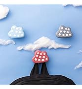 Indian Shelf 3 Pieces Colourful Kids Cloud Wall Hook Cute Cloud Coat Rack Wall Mount for Hanging ...