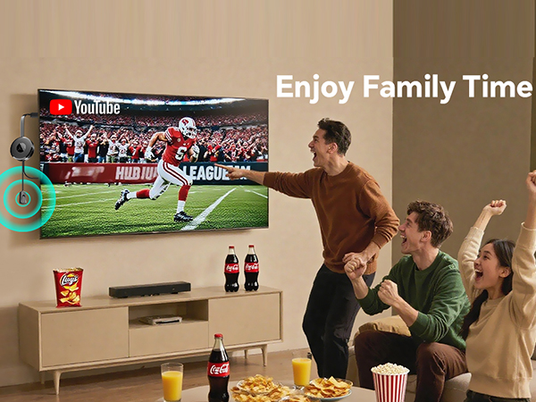 Home theater wireless receiver mirroring movie tablet phone big screen TV media player family