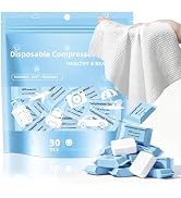 Compressed Towels, Large Size Disposable Face Compressed Towel, 30 PCS Ultra Soft Portable Washcl...