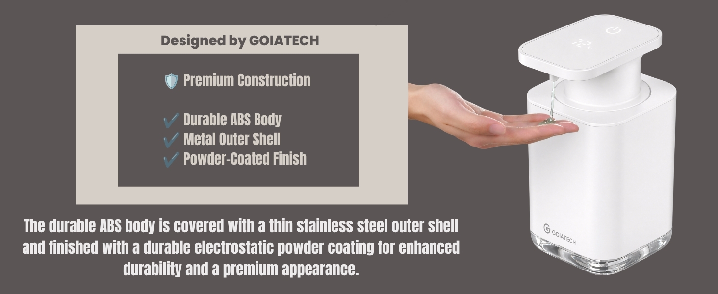 Premium Construction with Durable ABS Body & Thin Stainless Steel Outer Shell