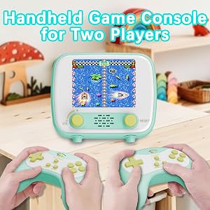 Handheld game console for two players