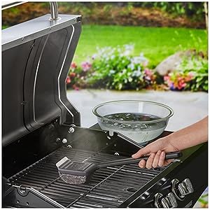 Mr. Bar-B-Q Steam Clean Grill Brush Powered by Scrub Daddy