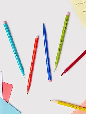 Assorted SharpoWriter pencils on desk