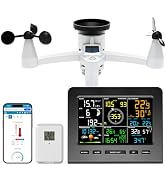 Urageuxy WiFi Weather Station - 7-in-1 Wireless Smart Home Weather Stations with Rain Gauge and W...