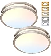 AKAARI 12 Inch Flush Mount Ceiling Light - 2 Pack 36W 3000K/3500K/4000K/5000K/6000K Dimmable Led ...