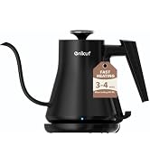 Onlicuf Gooseneck Electric Kettle 0.8L - Matte Black Tea Kettle with Auto Shut Off, Boil-Dry Prot...