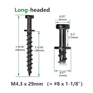 long bear claw screws