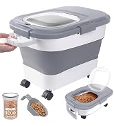 15-23Lbs Airtight Dog Food Storage Container,Collapsible Dog Food Container | Cat Food Container ...