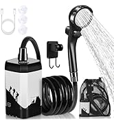 MIAOKE Upgrade Portable Camping Shower, 7800mAh Outdoor Electric Shower Rechargeable Pump with In...