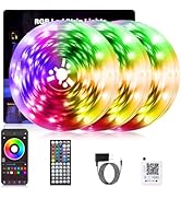 NBBUFF Led Lights for Bedroom Smart App Controlled 300FT(3 Rolls) RGB Strip Lights for Bedroom, S...