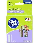 Glue Dots Double Sided Adhesive Permanent Glue Lines, 1'', Clear, Roll of 200