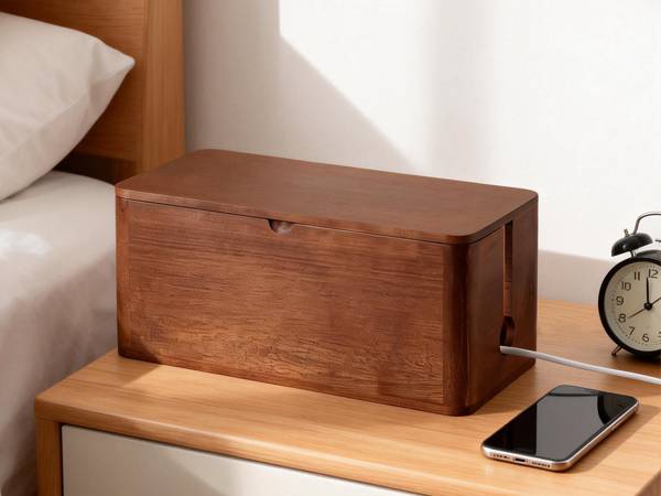 Wood Cable Management Box