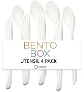 kinsho Replacement Utensils Bento Boxes. Lunch Boxes and Snack Containers, Reusable Silverware Se...