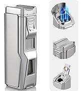 Kantion Cigar Lighter, 4 Jet Flame Torch Lighter Refillable Butane Lighter Windproof Lighter with...