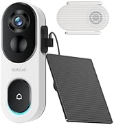 BOTSLAB 2K Doorbell Camera Wireless with Solar Panel, Nonstop Power Video Doorbell with Head-to-T...