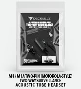 M1 / M1A TWO-PIN (Motorola-Style) TWO-WAY SURVEILLANCE ACOUSTIC TUBE HEADSET
