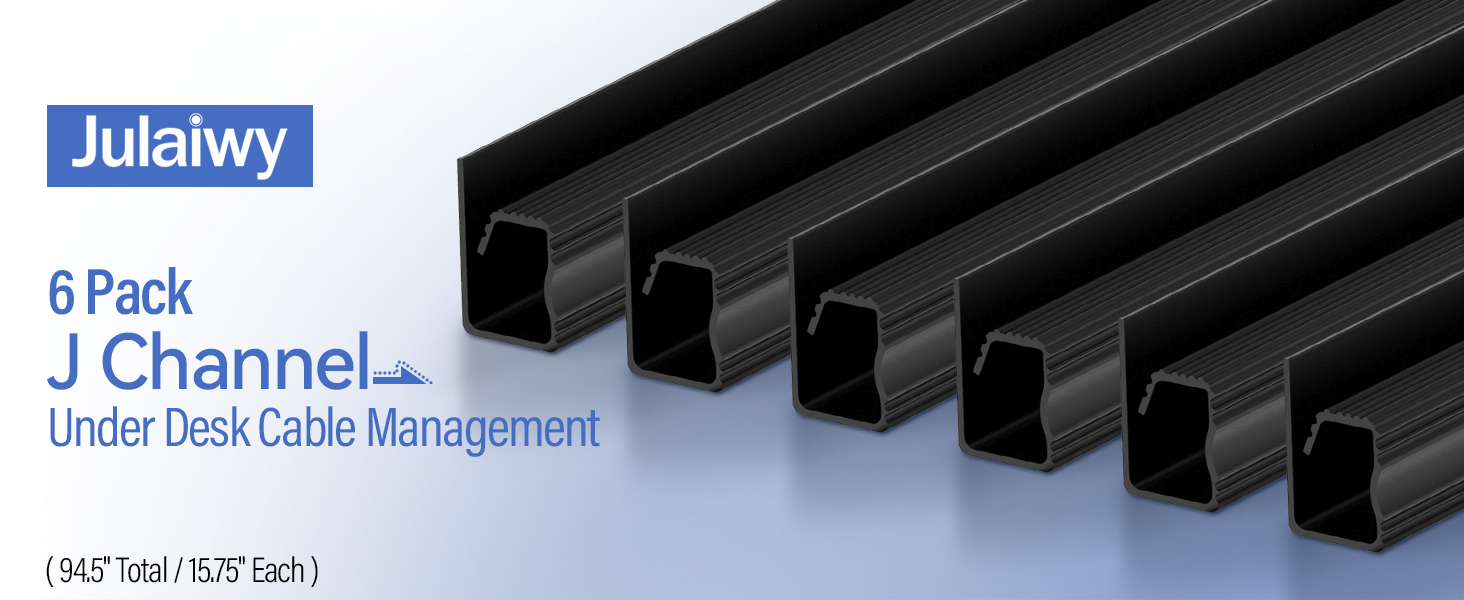 6 Pack Under Desk Cable Management Kit Easy Install Self-Adhesive Cable Organizer for Home & Office