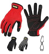 DULFINE High Performance 3 Pairs Pack Work Gloves for Men Multicolor S | Touch Screen, High Dexte...