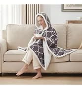 Westinghouse Wearable Heated Throw Blanket, Electric Snuggle Throw Wrap Poncho Shawls with Pocket...