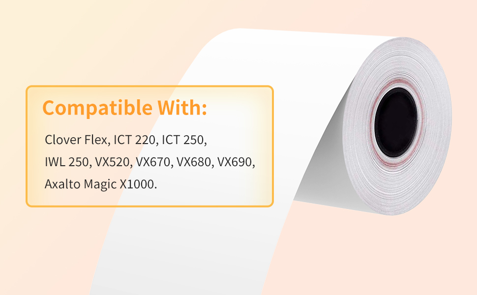 white thermal paper rolls with clear and crisp printing
