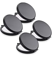 Compact Mirror for Purse, Metal Round Shell, Double-Sided 1X/2X Magnifying, Portable Travel Makeu...