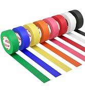 SWRT Colored Masking Tape, 8 Rolls, 0.6 in x 16 yds, Rainbow Colors | Vibrant Rainbow; Easy Color...