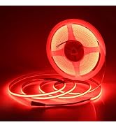 Aclorol Led COB Light Strip 32.8ft Red Led Strip Lights 24V Flexible Led Strip Lighting Led Tape ...