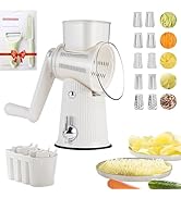 BSFRNF 5 In 1 Rotary Cheese Grater Vegetable Slicer for Kitchen, Carrot Shredder Tool-Food Shredd...