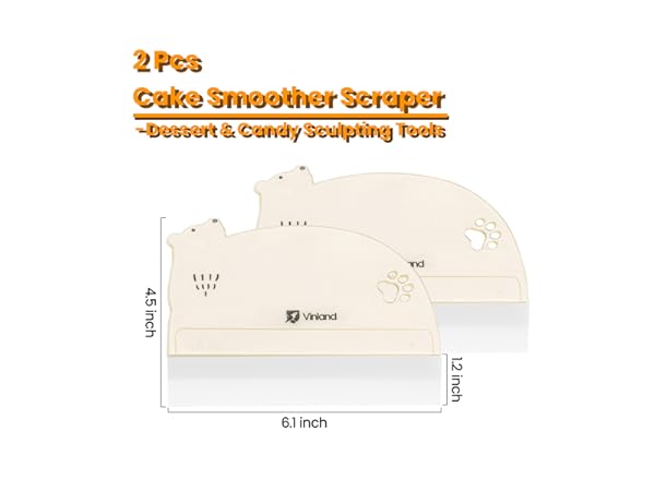 2 Pcs Cake Smoother Scraper