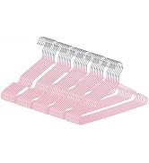 gofuch Ultra-Thin Metal Hangers, 50 Pack Non-Slip PVC Coated Space Saving Clothes Hangers for Clo...